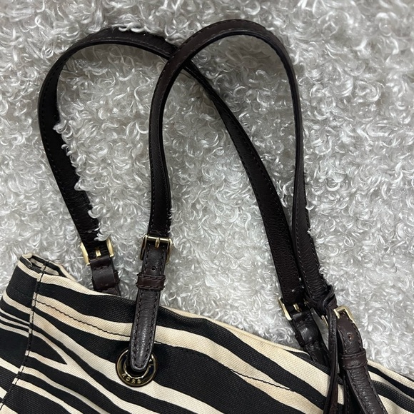 Michael Kors MK Canvas Tote in Zebra Print - Picture 14 of 16
